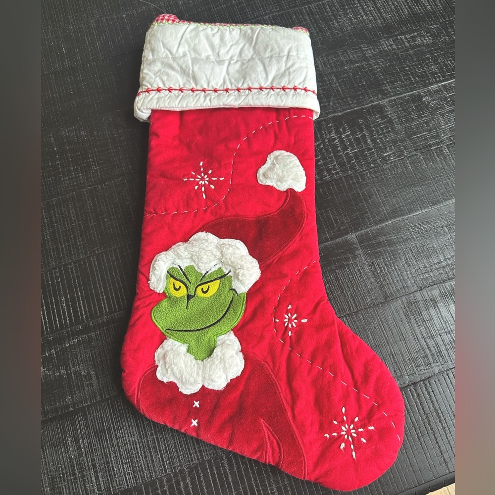 Pottery Barn THE GRINCH Christmas stocking Dr.Seuss